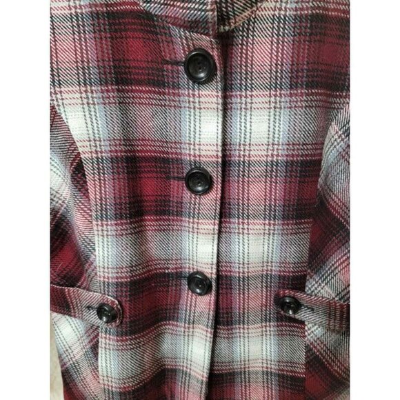 Dressbarn jacket Women size large Multicolor 100% Acrylic 3 Button With Collar - Picture 3 of 8